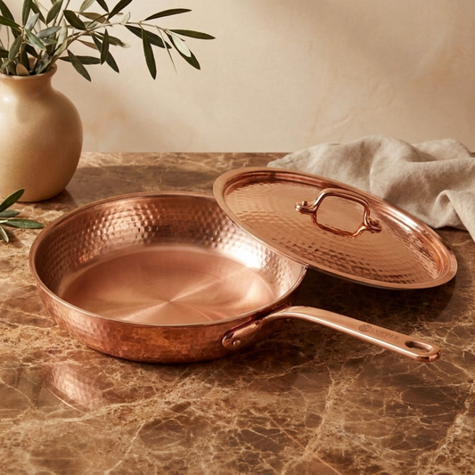 Hammered Pure Copper Pan