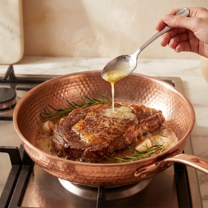 Hammered Pure Copper Pan
