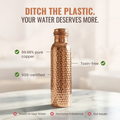 Hammered Pure Copper Water Bottle - 32 oz