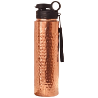 Pure Copper Bottle with black drinkcap - 32 oz