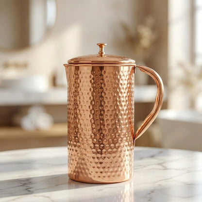 Pure Hammered Copper Jug - 64 oz