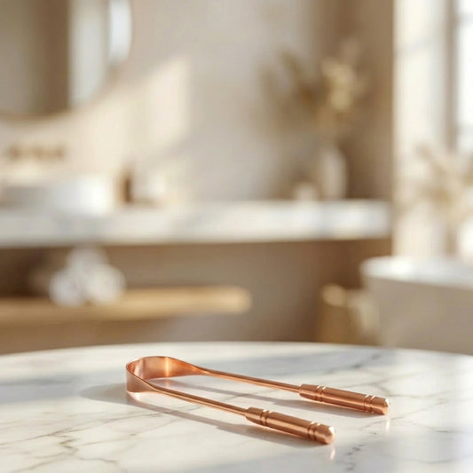 Pure copper tongue scraper