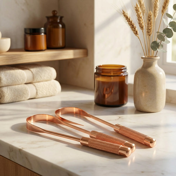 Pure copper tongue scraper - Pack of 2