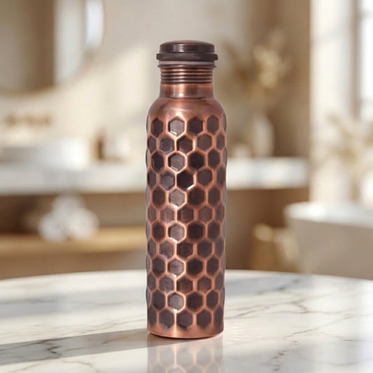 Black Pure Copper Water Bottle - 32 oz