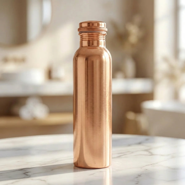 Elegant Pure Copper Water Bottle 950ml