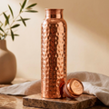 Hammered Pure Copper Water Bottle — 34 oz